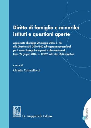 Book cover of Diritto di famiglia e minorile: istituti e questioni aperte