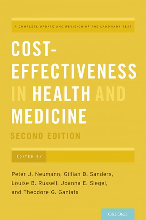 Cover of the book Cost-Effectiveness in Health and Medicine by , Oxford University Press