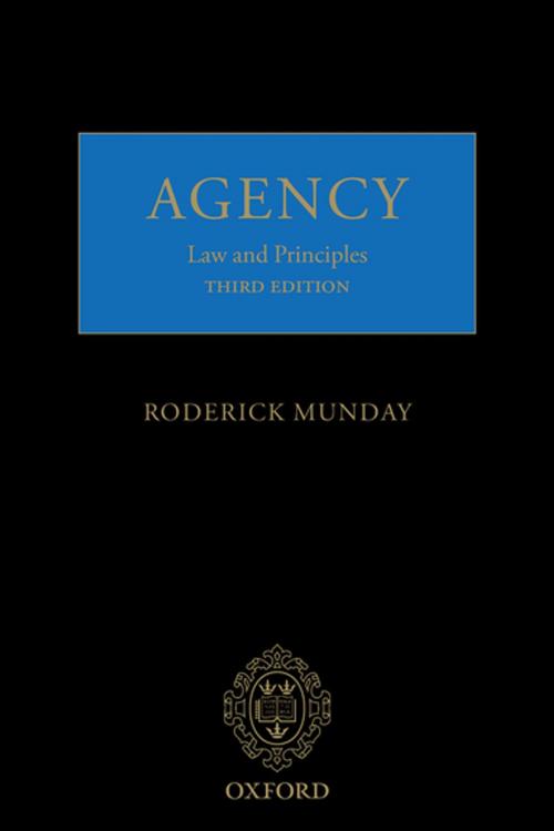 Cover of the book Agency by Roderick Munday, OUP Oxford