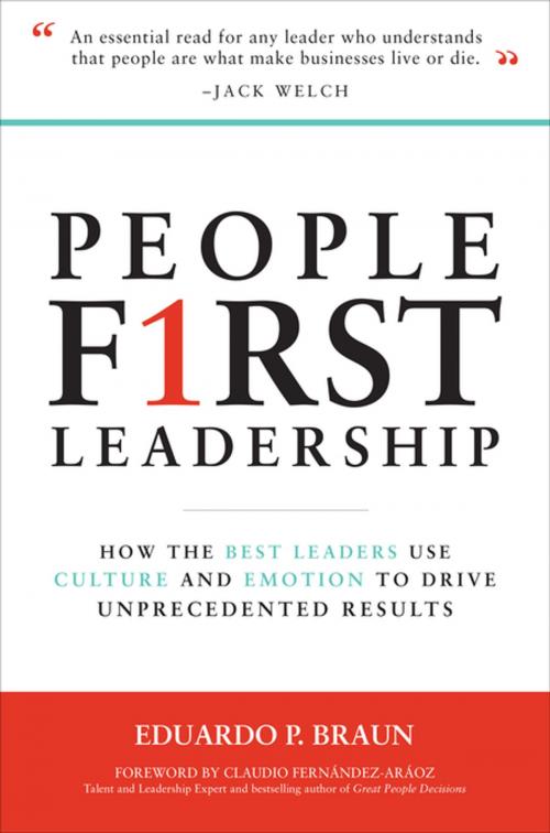 Cover of the book People First Leadership: How the Best Leaders Use Culture and Emotion to Drive Unprecedented Results by Eduardo P. Braun, McGraw-Hill Education