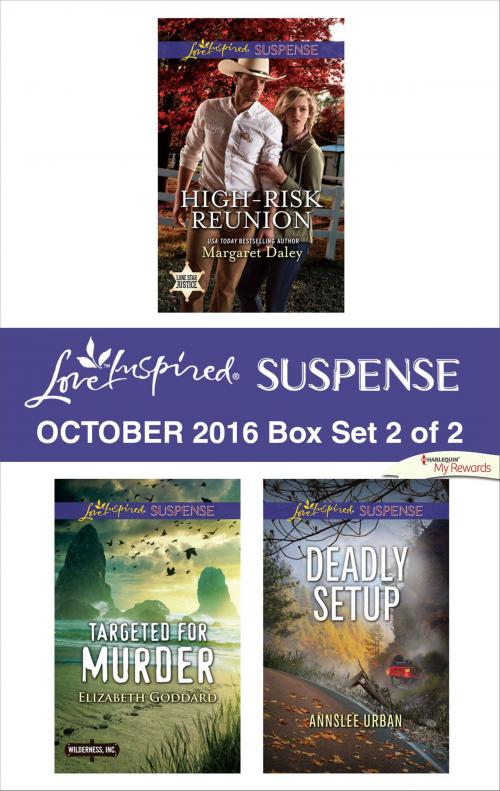 Cover of the book Harlequin Love Inspired Suspense October 2016 - Box Set 2 of 2 by Margaret Daley, Elizabeth Goddard, Annslee Urban, Harlequin