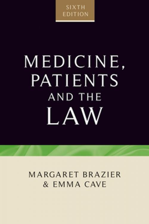 Cover of the book Medicine, patients and the law by Margaret Brazier, Manchester University Press