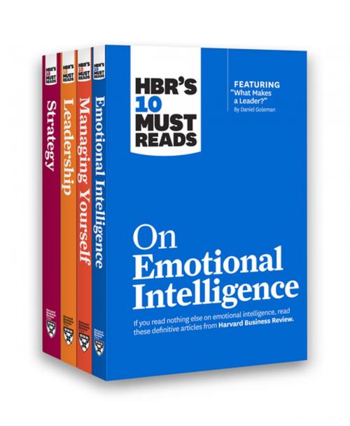 Cover of the book HBR's 10 Must Reads Leadership Collection (4 Books) (HBR's 10 Must Reads) by Harvard Business Review, Daniel Goleman, Peter F. Drucker, Clayton M. Christensen, Michael E. Porter, Harvard Business Review Press