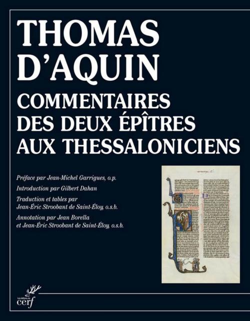 Cover of the book Commentaires des deux épîtres aux Thessaloniciens by Thomas d'aquin, Editions du Cerf