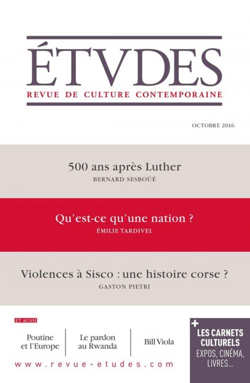 Cover of the book Etudes Octobre 2016 by Collectif, SER