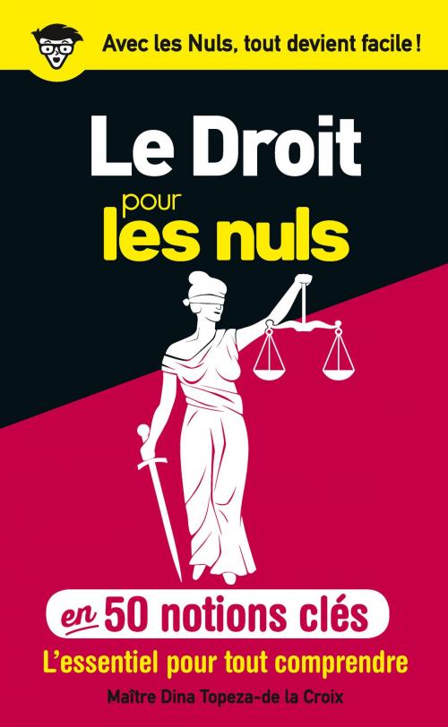 Cover of the book Le droit pour les Nuls en 50 notions clés by Dina TOPEZA DE LA CROIX, edi8