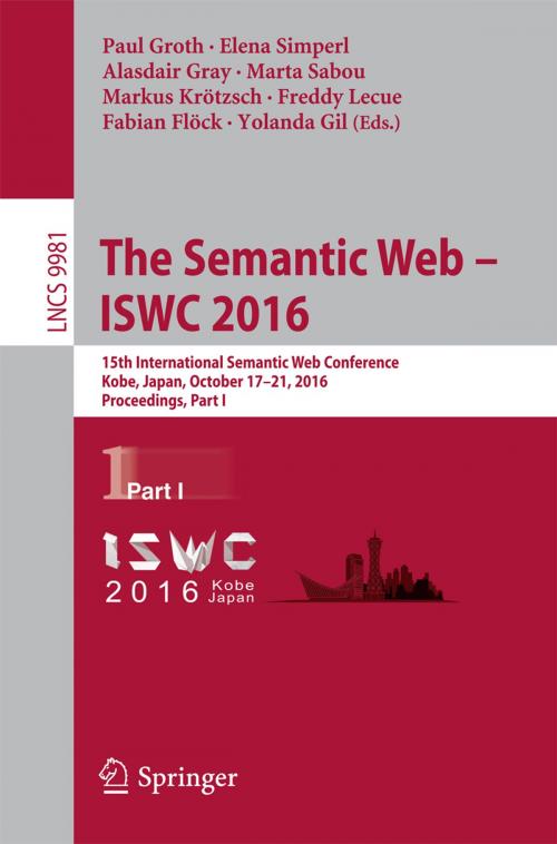 Cover of the book The Semantic Web – ISWC 2016 by , Springer International Publishing