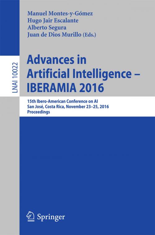 Cover of the book Advances in Artificial Intelligence - IBERAMIA 2016 by , Springer International Publishing