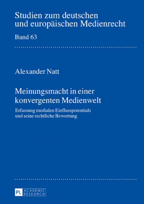 Cover of the book Meinungsmacht in einer konvergenten Medienwelt by Alexander Natt, Peter Lang