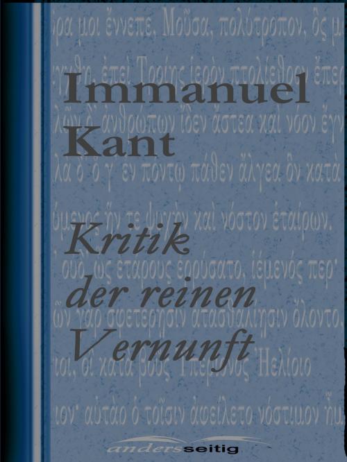 Cover of the book Kritik der reinen Vernunft by Immanuel Kant, andersseitig.de