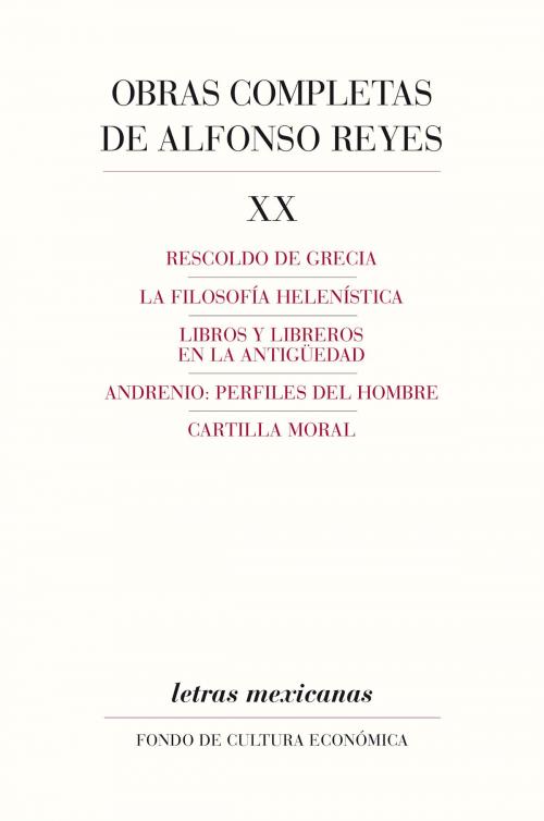Cover of the book Obras completas, XX by Alfonso Reyes, Fondo de Cultura Económica
