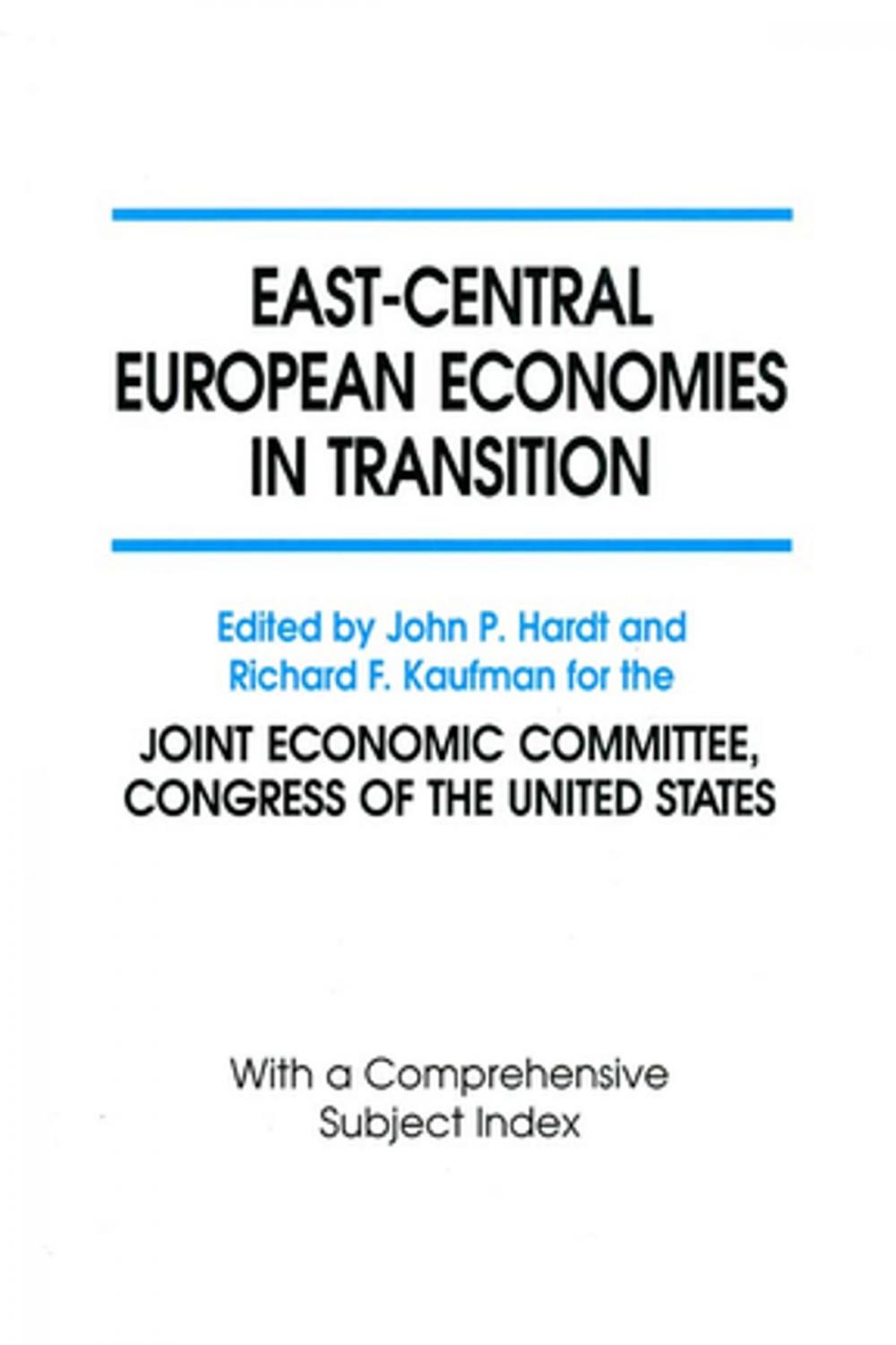 Big bigCover of East-Central European Economies in Transition
