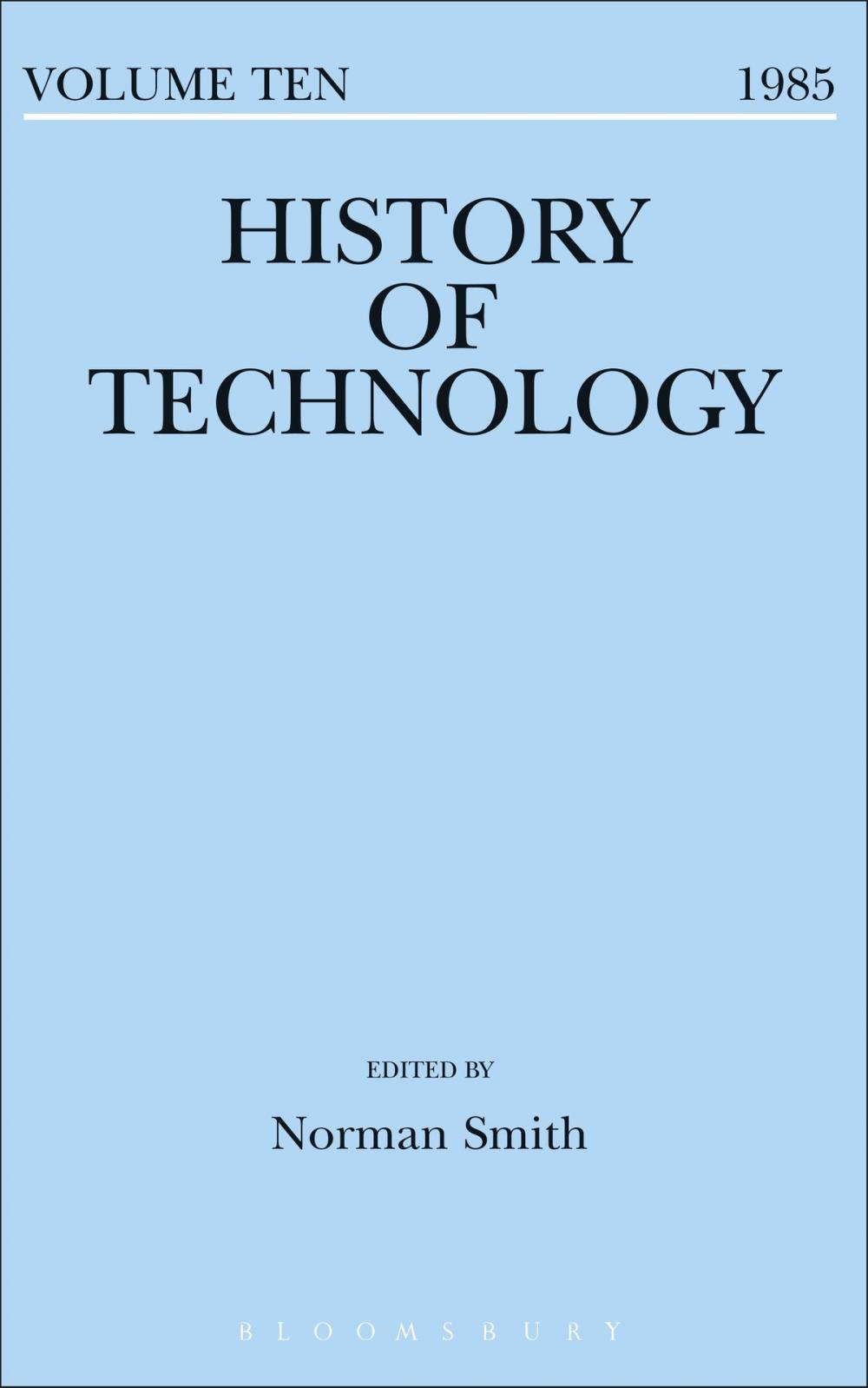 Big bigCover of History of Technology Volume 10