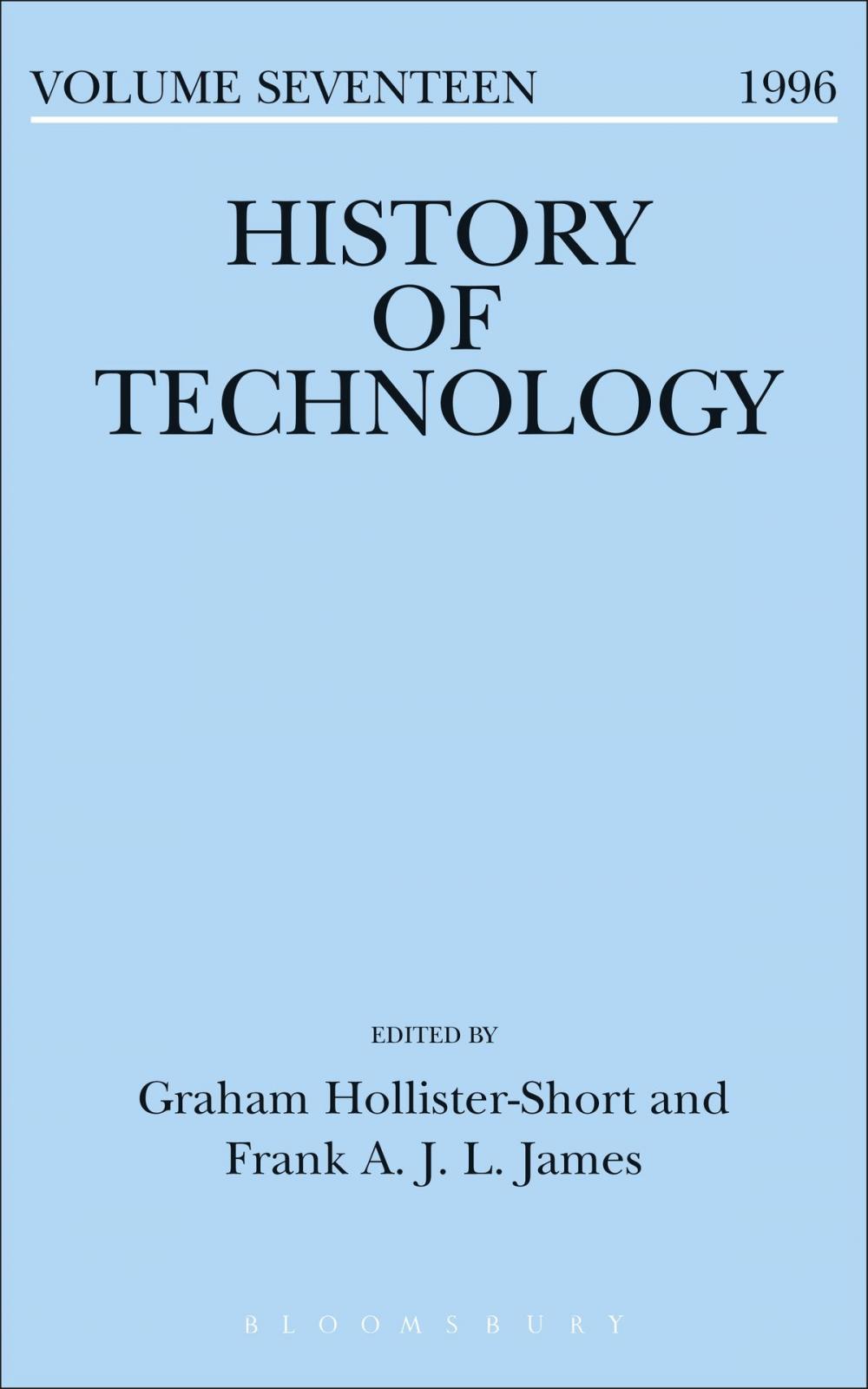 Big bigCover of History of Technology Volume 17