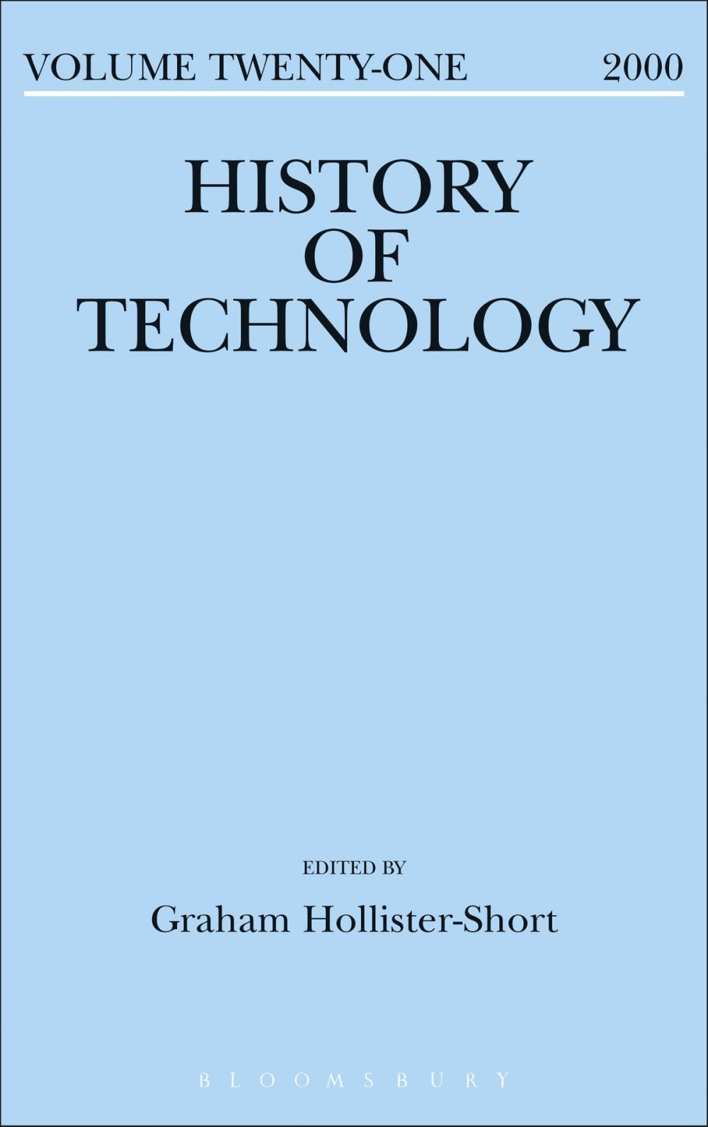 Big bigCover of History of Technology Volume 21