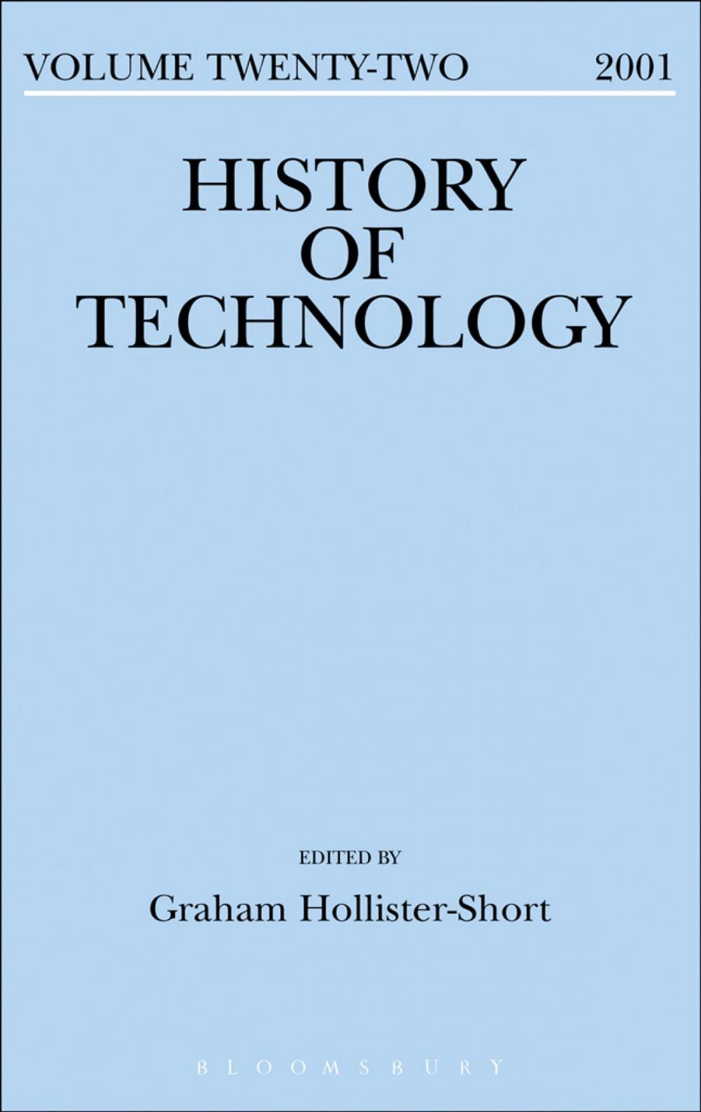 Big bigCover of History of Technology Volume 22