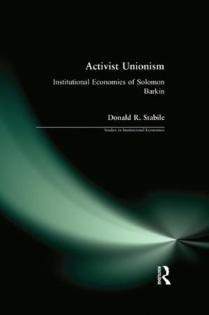 Cover of the book Activist Unionism: Institutional Economics of Solomon Barkin by Carole Zufferey