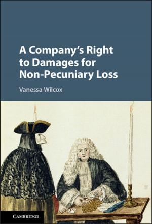 Cover of the book A Company's Right to Damages for Non-Pecuniary Loss by Roger Brownsword, Morag Goodwin