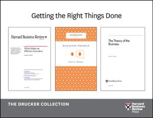 Cover of the book Get the Right Things Done: The Drucker Collection (6 Items) by Harvard Business Review, Daniel Goleman, Jeffrey A. Sonnenfeld, Shawn Achor