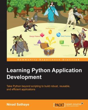 Cover of the book Learning Python Application Development by Dinesh Priyankara, Robert C. Cain