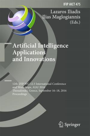 Cover of the book Artificial Intelligence Applications and Innovations by Juan Carlos De los Reyes