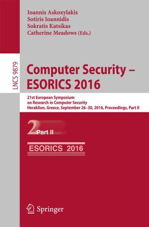 Cover of the book Computer Security – ESORICS 2016 by Alex C. Michalos
