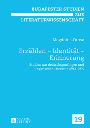 Cover of the book Erzaehlen Identitaet Erinnerung by Nicolas Patin, Dominique Pinsolle