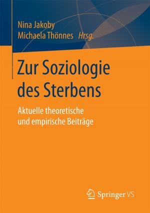 Cover of the book Zur Soziologie des Sterbens by Doris Blutner
