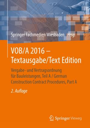 Cover of the book VOB/A 2016 - Textausgabe/Text Edition by Robert Schäfer