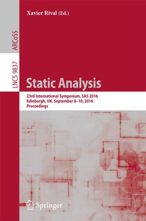 Cover of the book Static Analysis by Henryk Dancygier