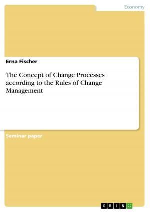 Cover of the book The Concept of Change Processes according to the Rules of Change Management by Anne Urbutt