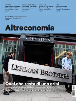 Cover of Altreconomia 185 - Settembre 2016