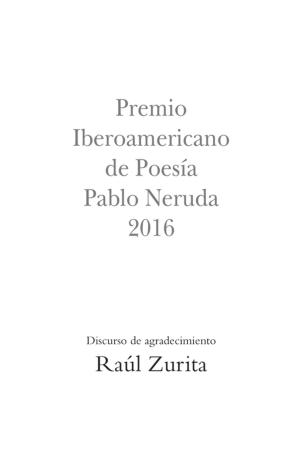 Cover of the book Premio Iberoamericano de Poesía Pablo Neruda 2016 by Roberto Ampuero