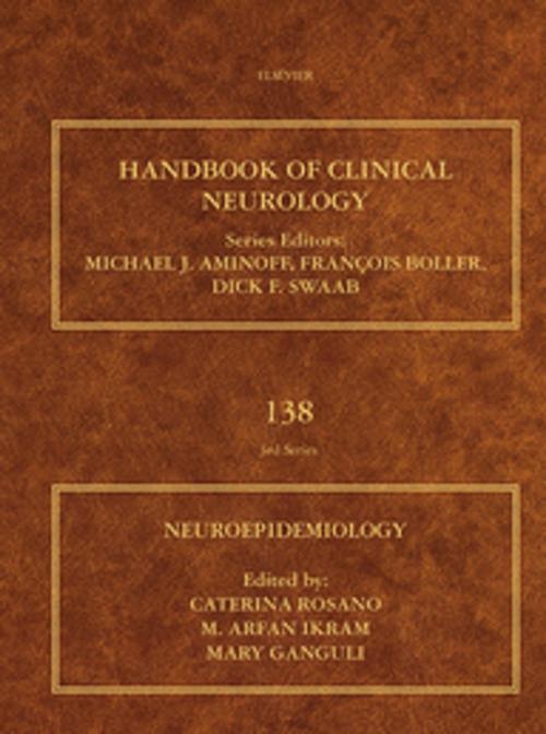 Cover of the book Neuroepidemiology by Caterina Rosano, M. Arfan Ikram, Mary Ganguli, Elsevier Science