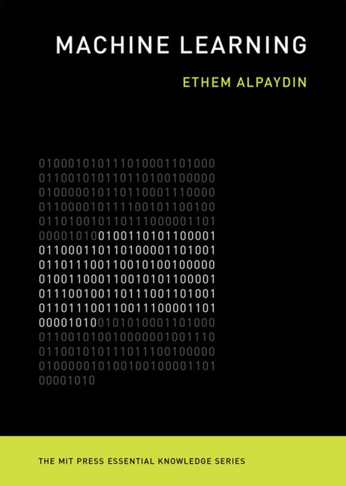 Cover of the book Machine Learning by Ethem Alpaydin, The MIT Press