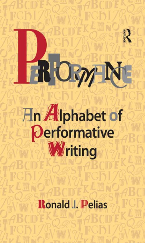 Cover of the book Performance by Ronald J Pelias, Taylor and Francis