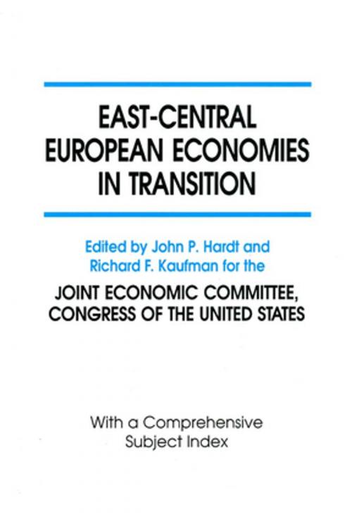 Cover of the book East-Central European Economies in Transition by John P. Hardt, Richard F. Kaufman, Taylor and Francis