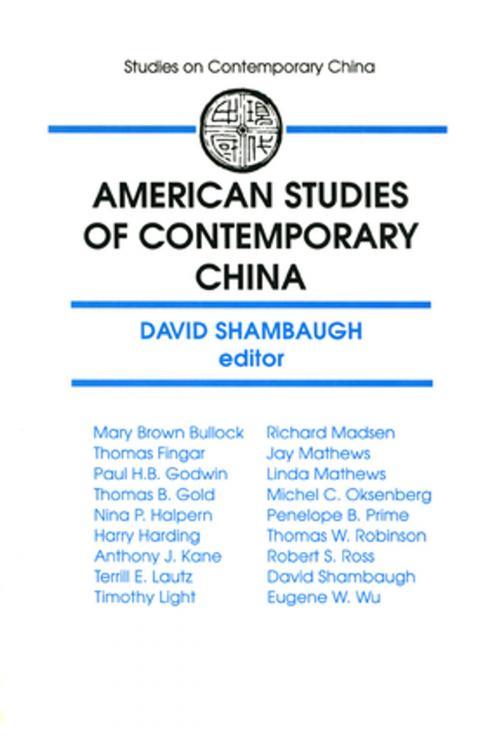 Cover of the book American Studies of Contemporary China by David L. Shambaugh, Taylor and Francis