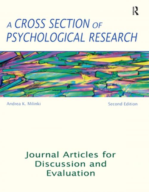 Cover of the book A Cross Section of Psychological Research by Andrea K Milinki, Taylor and Francis