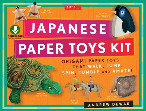Cover of the book Japanese Paper Toys Kit by Andrew Dewar, Tuttle Publishing