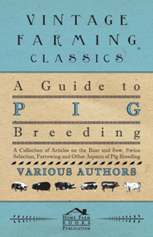 Cover of the book A Guide to Pig Breeding - A Collection of Articles on the Boar and Sow, Swine Selection, Farrowing and Other Aspects of Pig Breeding by Various, Read Books Ltd.