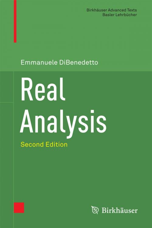 Cover of the book Real Analysis by Emmanuele DiBenedetto, Springer New York