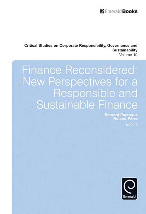 Cover of the book Finance Reconsidered by William Sun, Emerald Group Publishing Limited