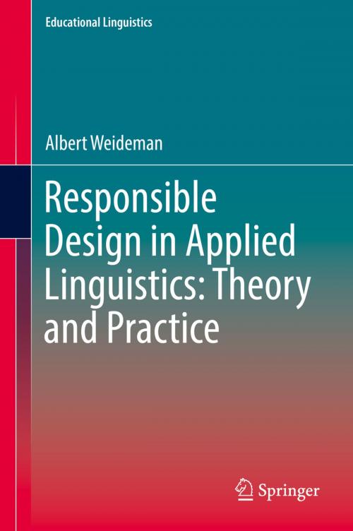 Cover of the book Responsible Design in Applied Linguistics: Theory and Practice by Albert Weideman, Springer International Publishing