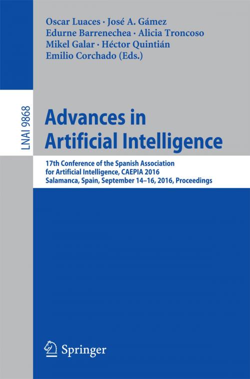 Cover of the book Advances in Artificial Intelligence by , Springer International Publishing