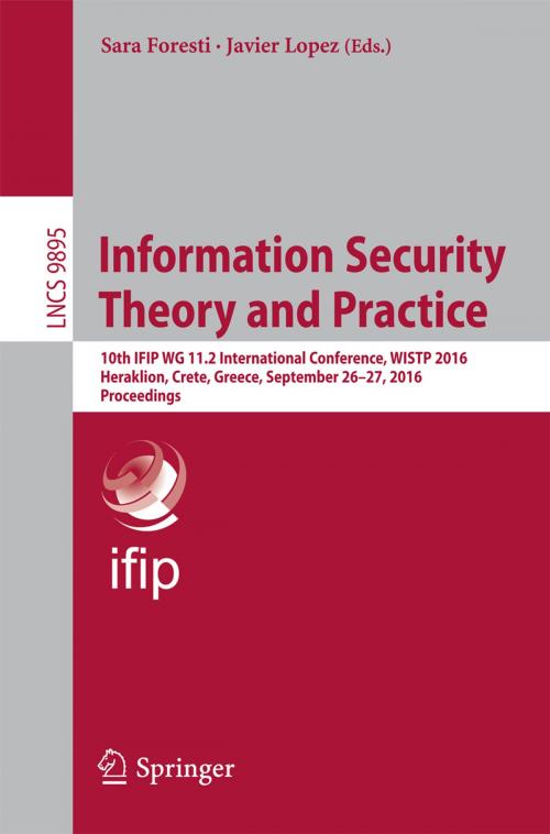 Cover of the book Information Security Theory and Practice by , Springer International Publishing