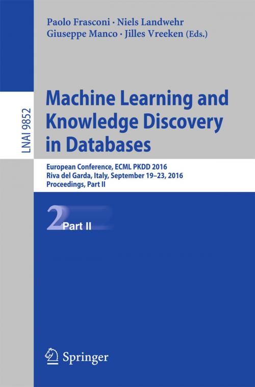 Cover of the book Machine Learning and Knowledge Discovery in Databases by , Springer International Publishing