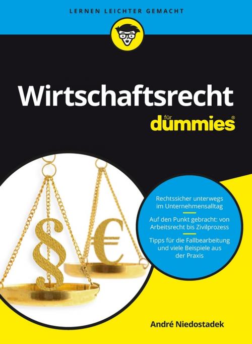 Cover of the book Wirtschaftsrecht für Dummies by André Niedostadek, Wiley