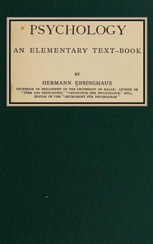 Cover of the book Psychology by Hermann Ebbinghaus, anboco