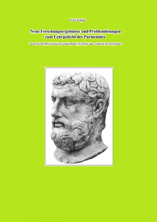 Cover of the book Parmenides by Friedrich Koplin, neobooks